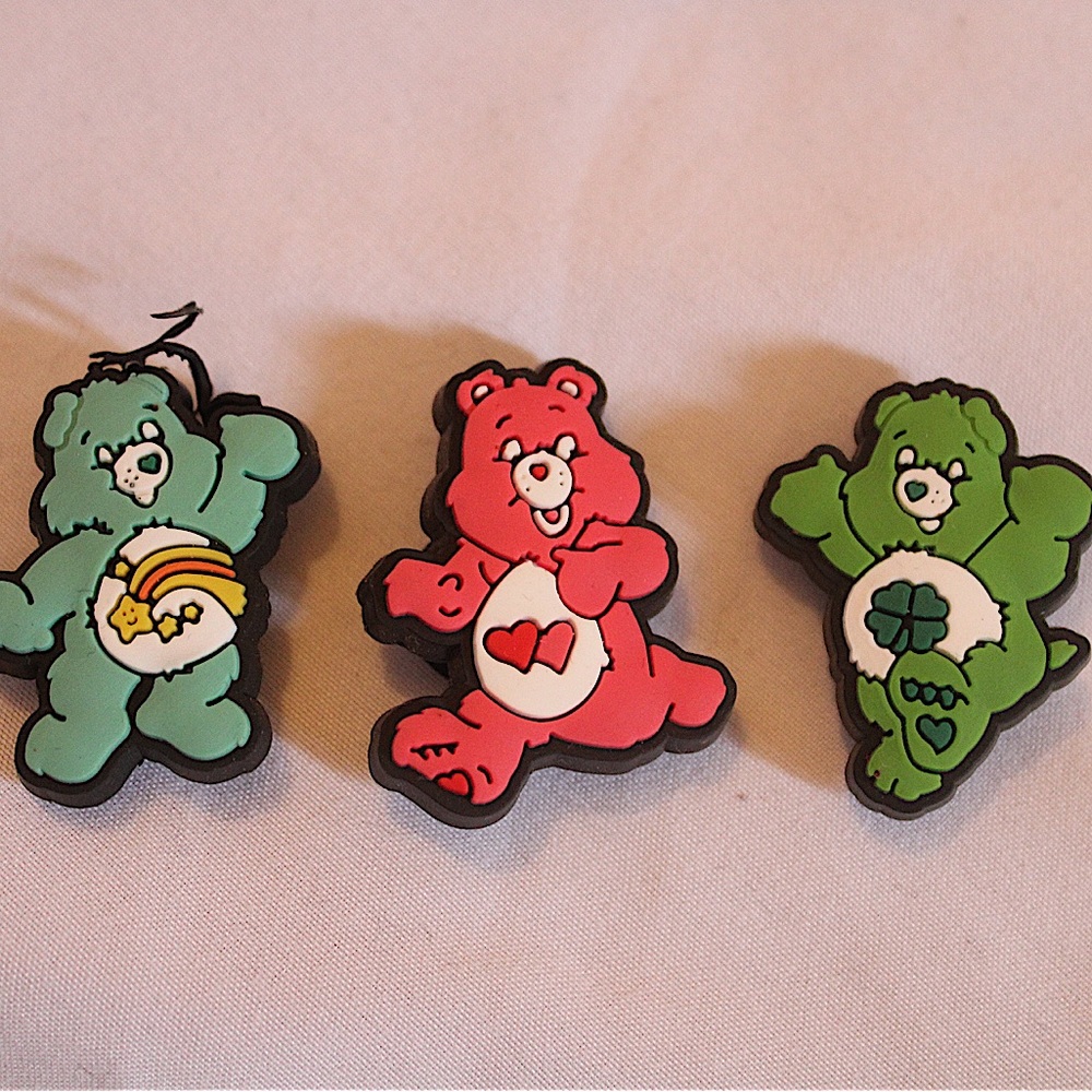 3 NEW CARE BEAR CROC CHARMS